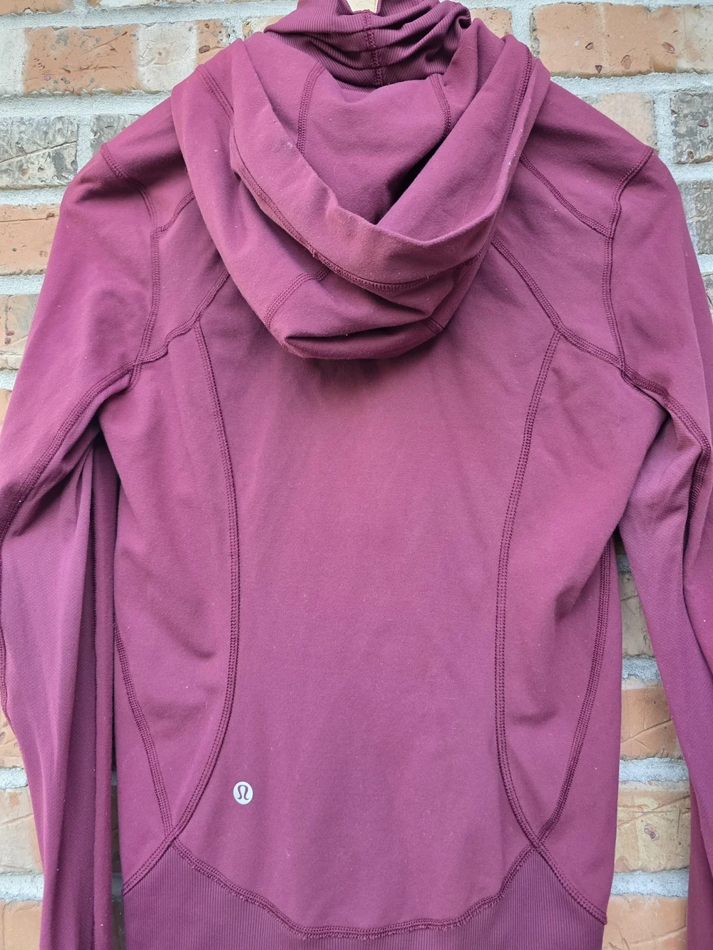 lululemon athletica wine zip-up hoodie